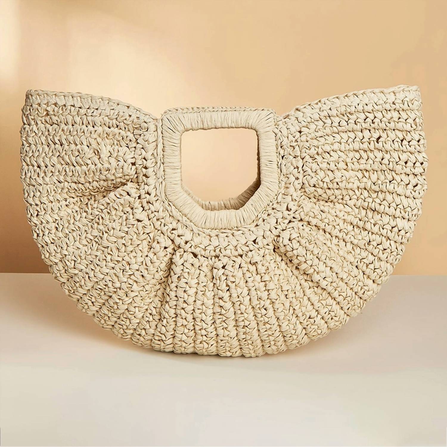 Moon Woven Straw Bag