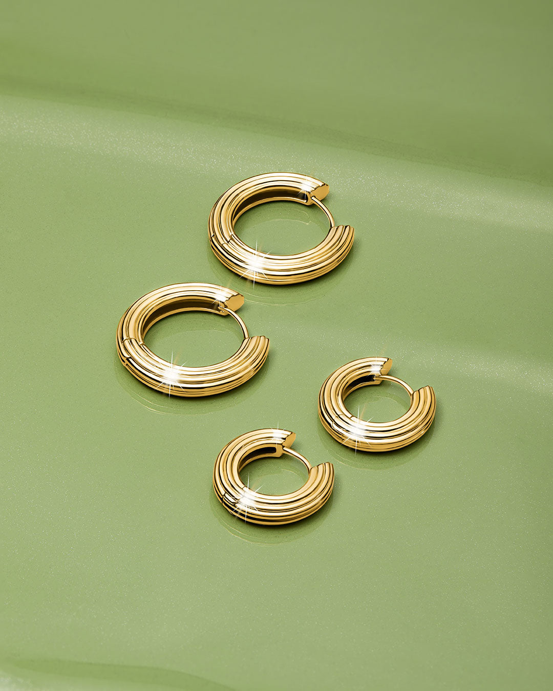 Luv Aj - The Ridged Amalfi Hinge Hoops -