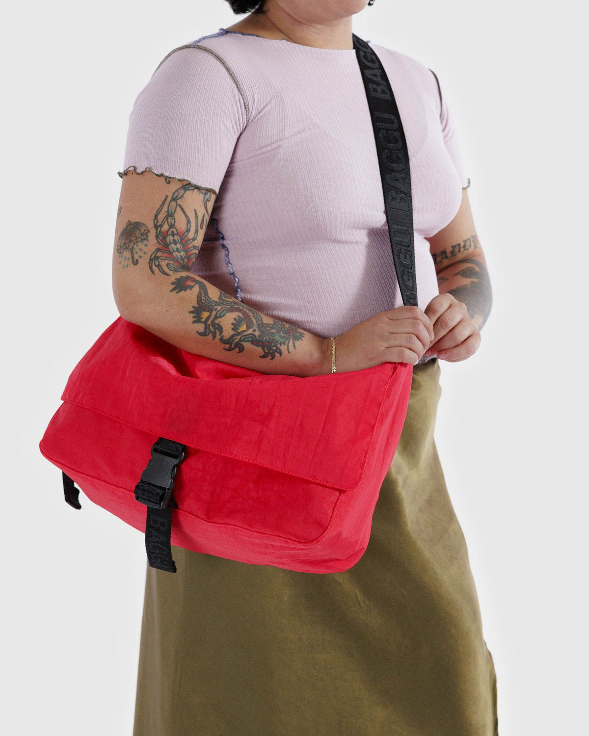 Baggu - Nylon Messenger Bag - Candy Apple -