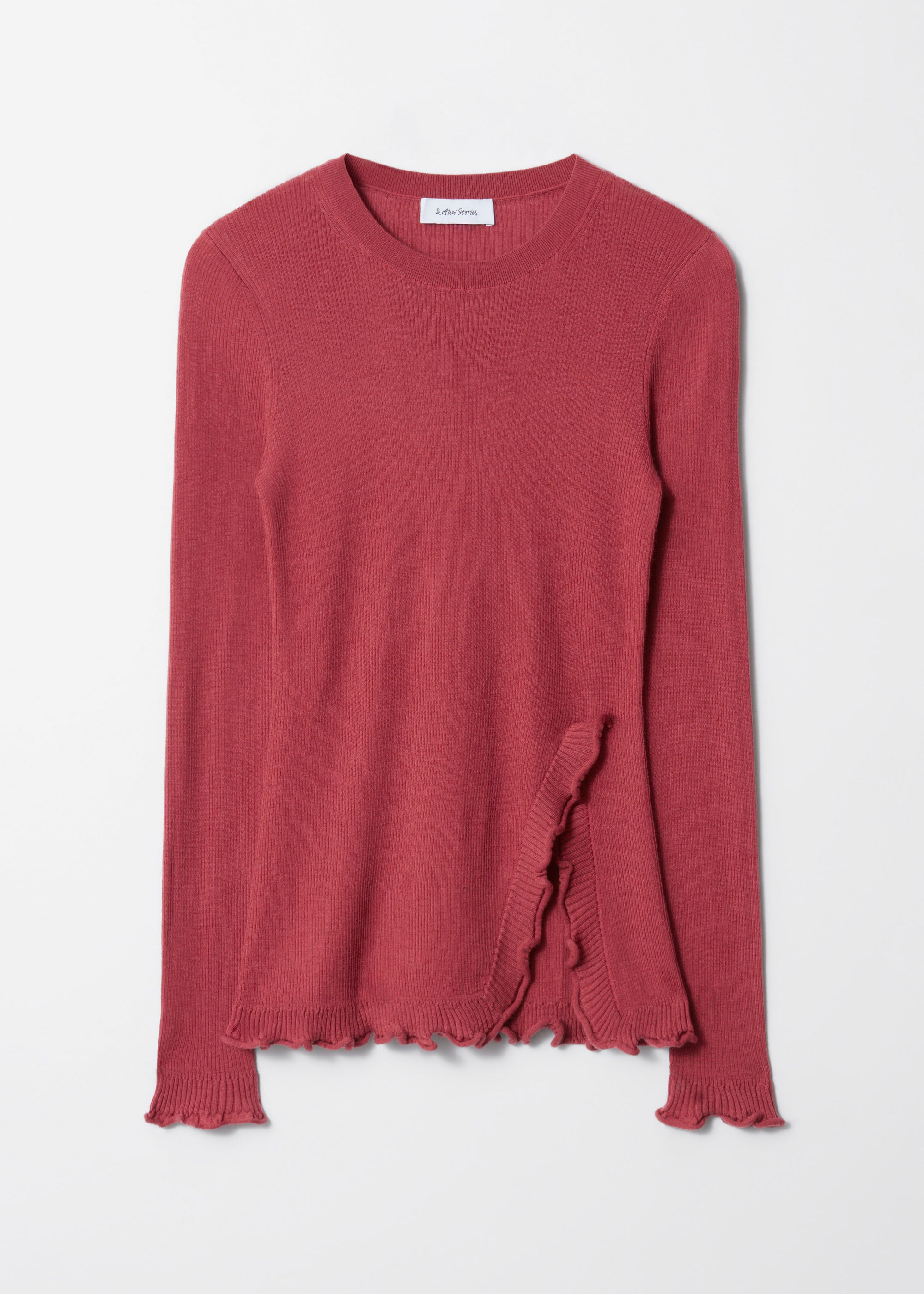 & Other Stories - Lang Knit Top - Red -