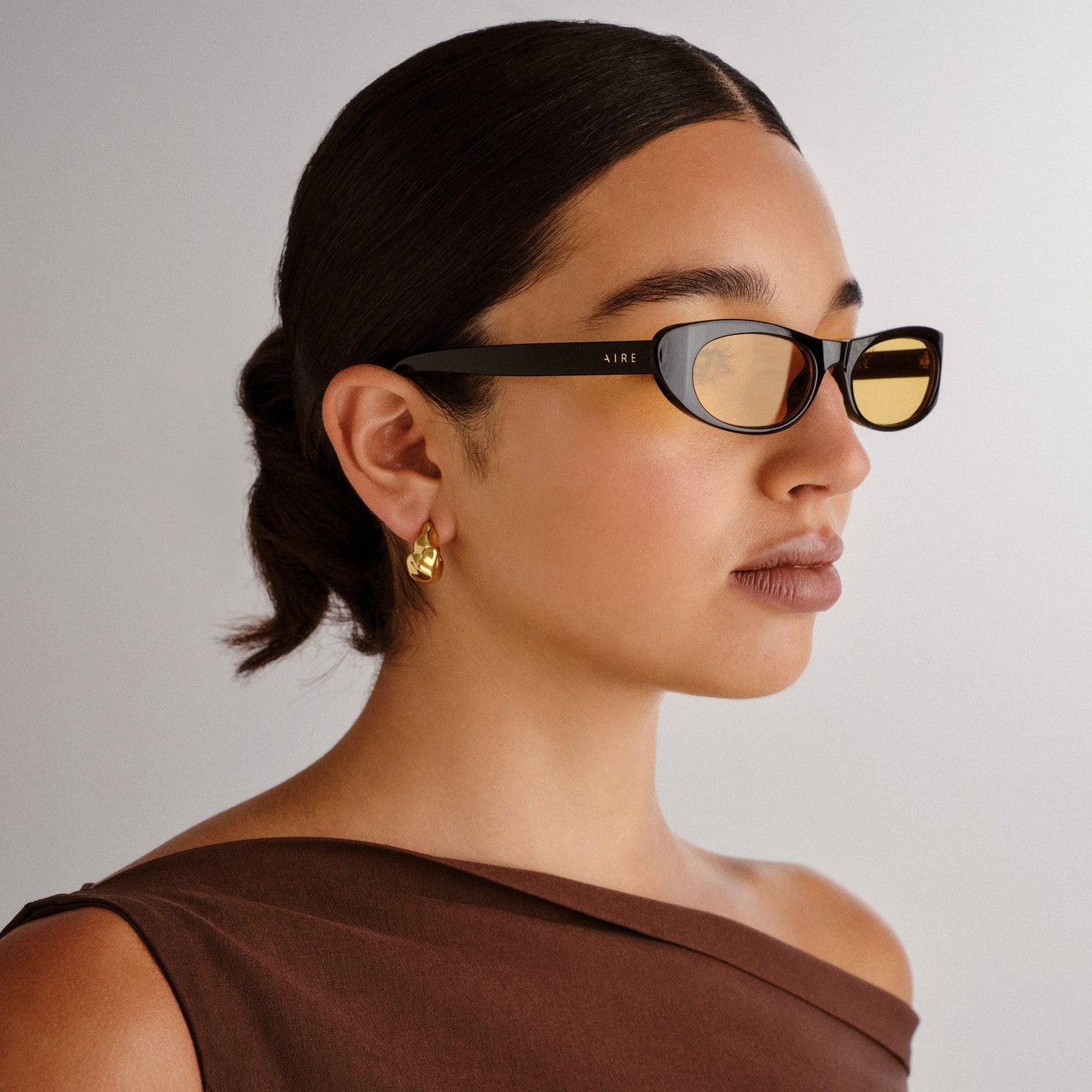 Aire - Avior Sunglasses - Black Amber Tint -