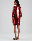 & Other Stories - Harrison Sequin Dress - Red -
