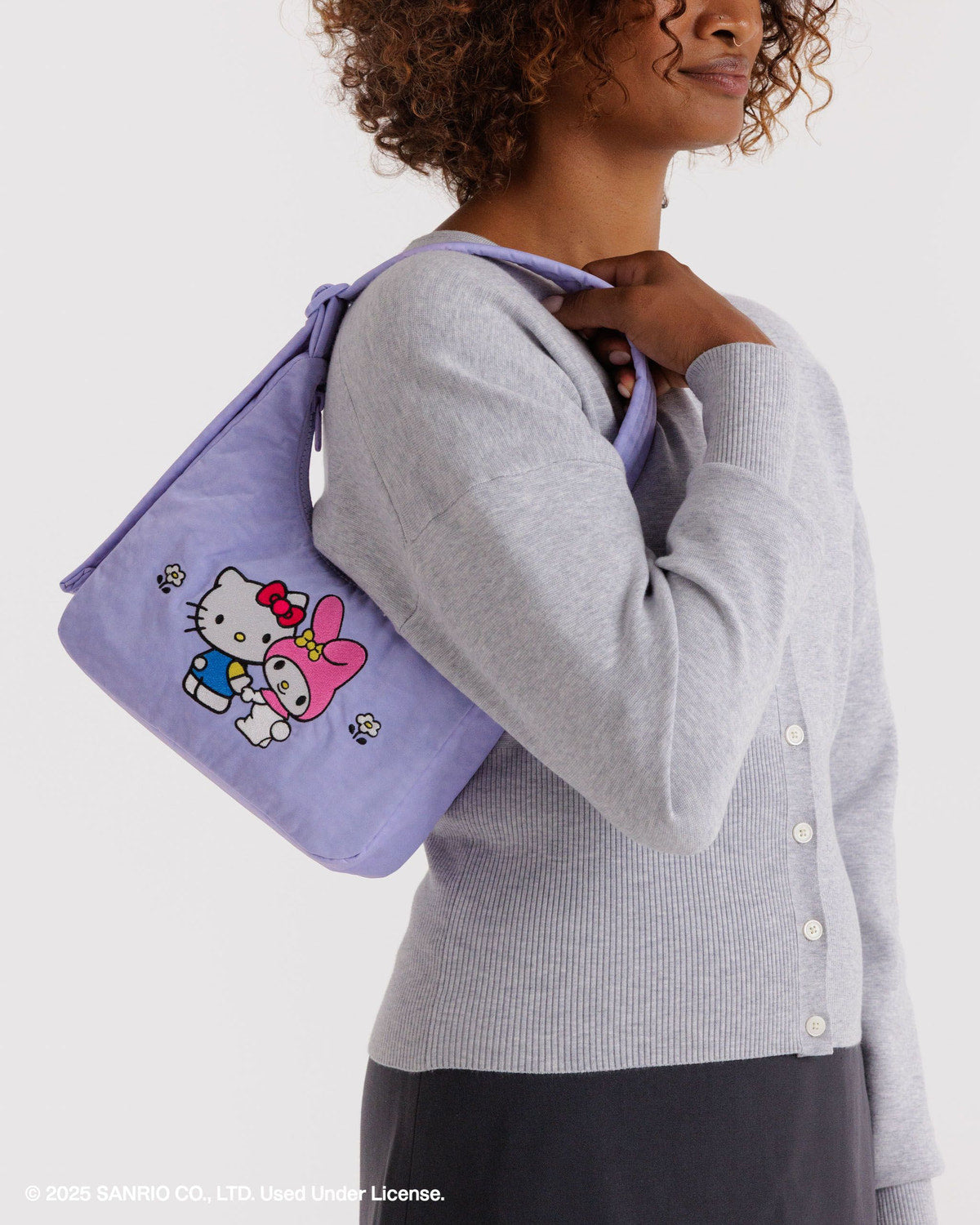 Baggu - Mini Nylon Shoulder Bag - Embroidered Hello Kitty & My Melody -