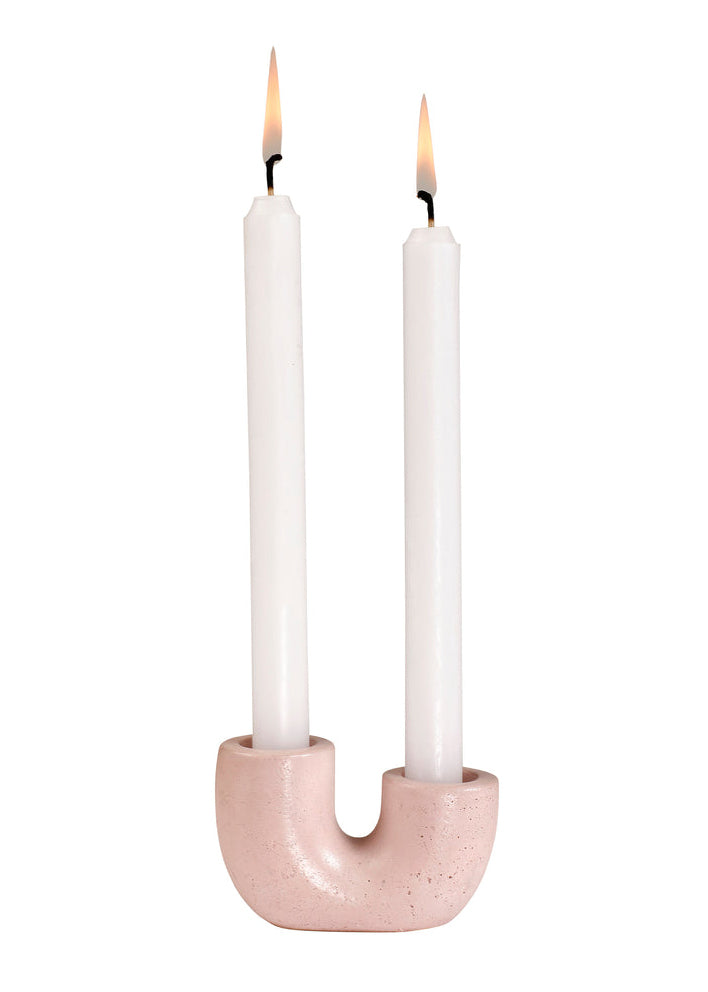 Casa Amarosa - Nordic U Shaped Candle Holder - Pink -