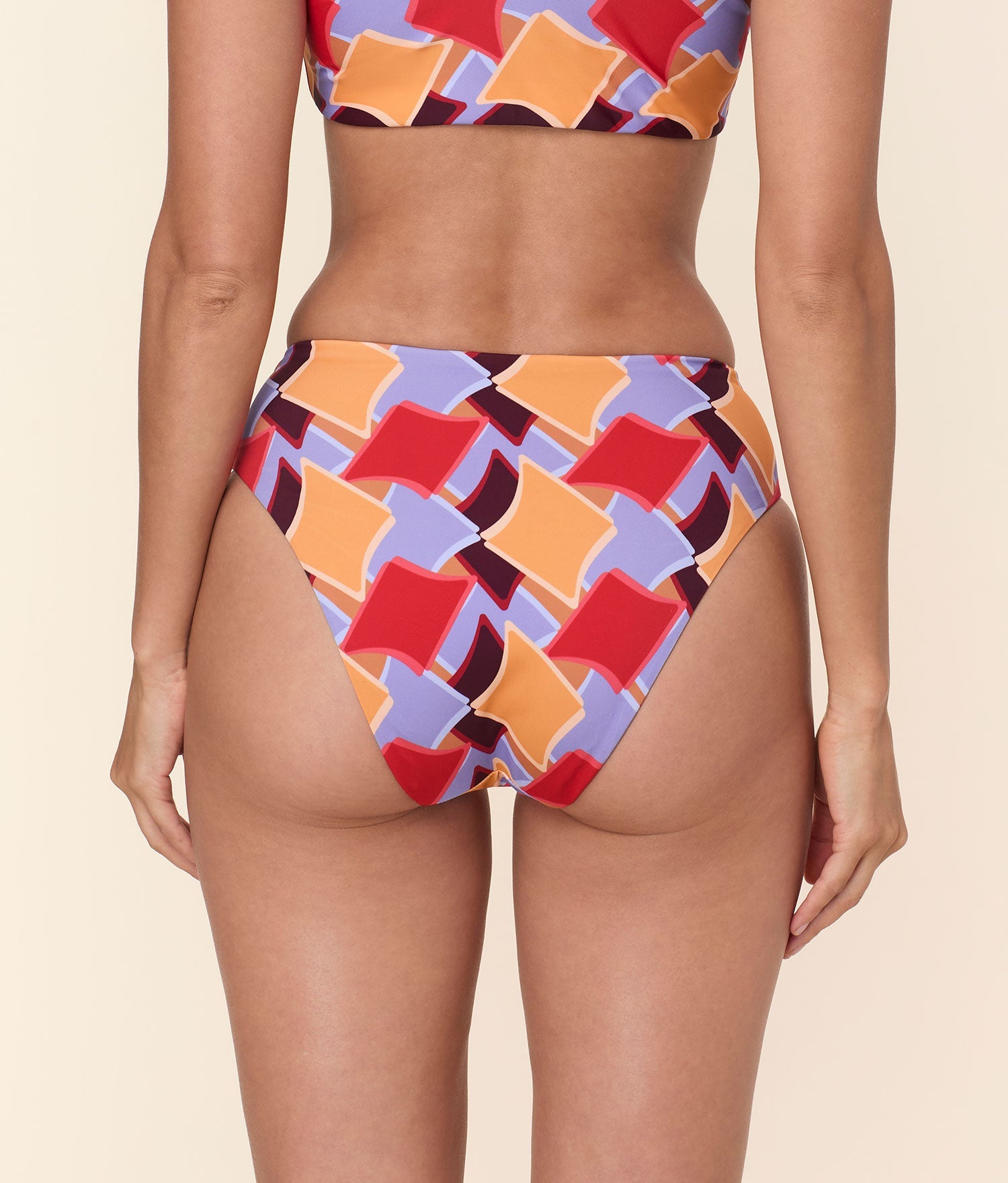 Andie Swim - The 90s High Waist Bikini Bottom - Eco Nylon - Mod Geo -
