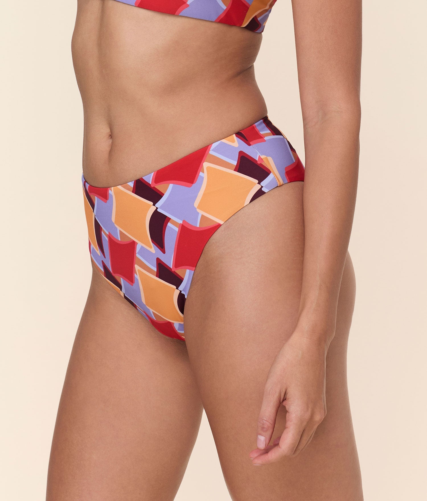 Andie Swim - The 90s High Waist Bikini Bottom - Eco Nylon - Mod Geo -