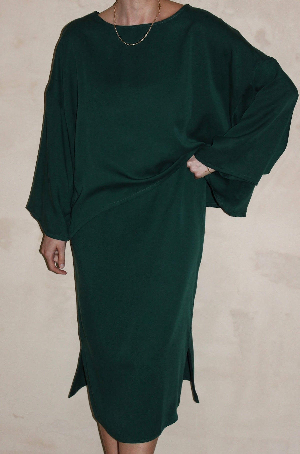NA NIN - Robyn Tencel Top - Forest - O S