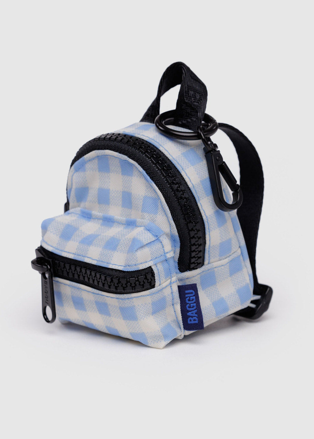 Baggu - Backpack Charm - Light Blue Gingham -