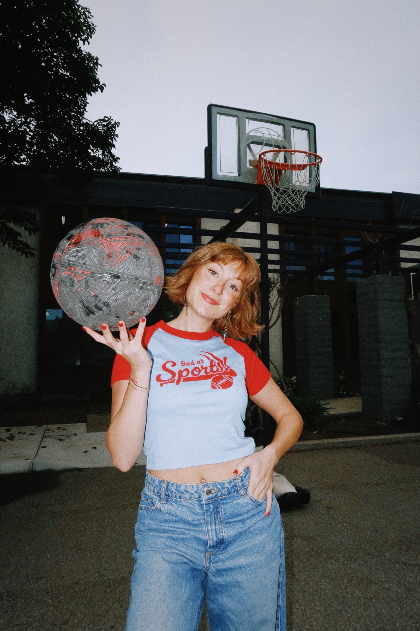 Elizabeth Bay - Bad at Sports | Rag Tee - Red &amp; Blue -