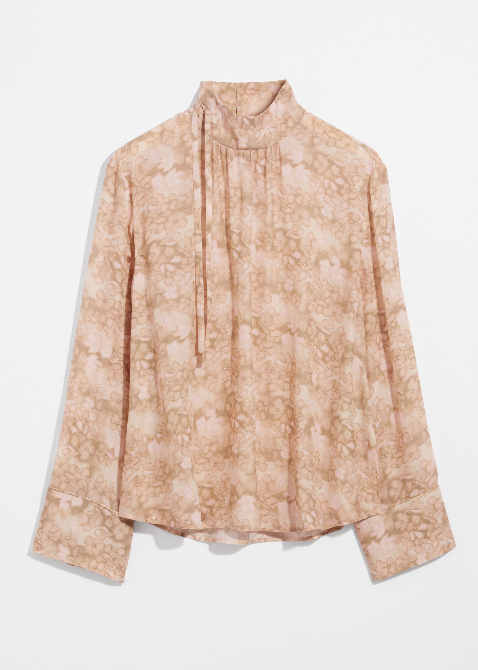& Other Stories - Zora Silk Blouse - Orange -