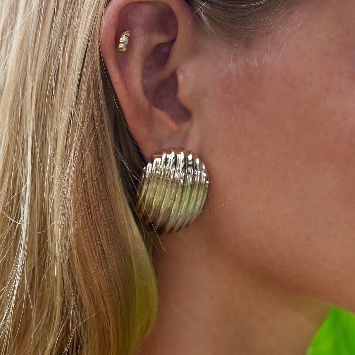Celeste Starre - Down by the Seashore Earrings - White Gold -