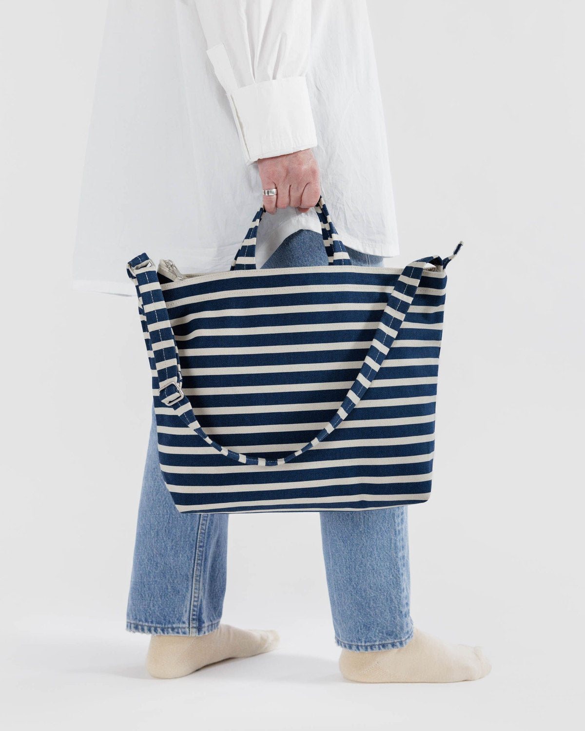 Baggu - Horizontal Zip Duck Bag - Navy Stripe -
