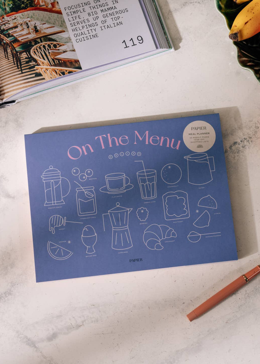 Papier - On The Menu Meal Planner - Blue -