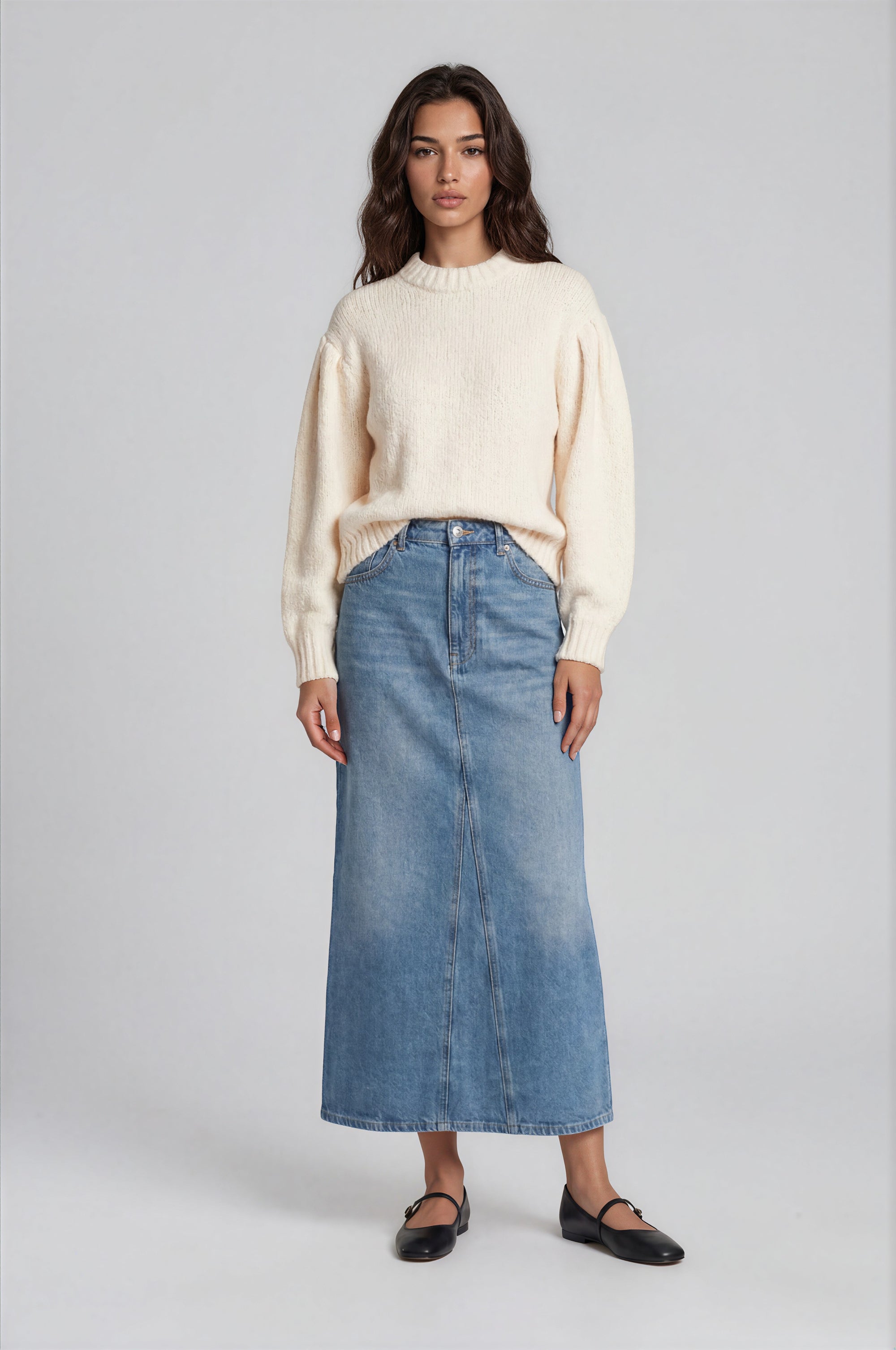 & Other Stories - Jana Long Skirt - Blue -