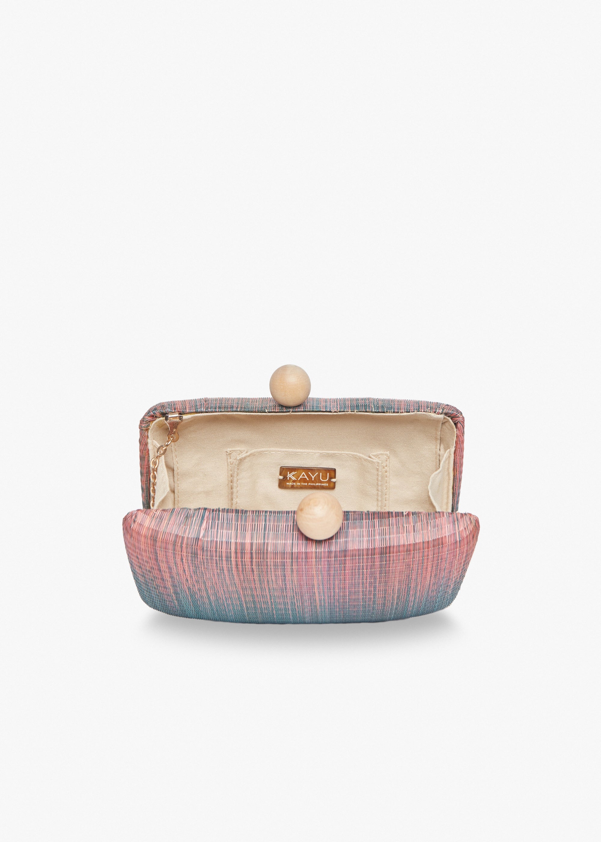Kayu - Akna Woven Ombre Straw Clutch Bag -