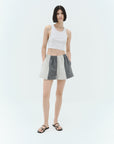 Loti - Alana Boxer Shorts - Grey Patchwork -