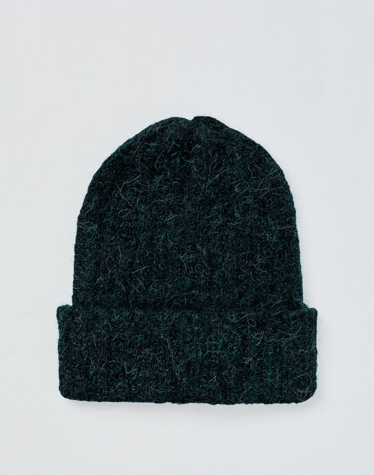 Hyer Goods - Alpaca Chunky Wool Rib Beanie - Emerald
