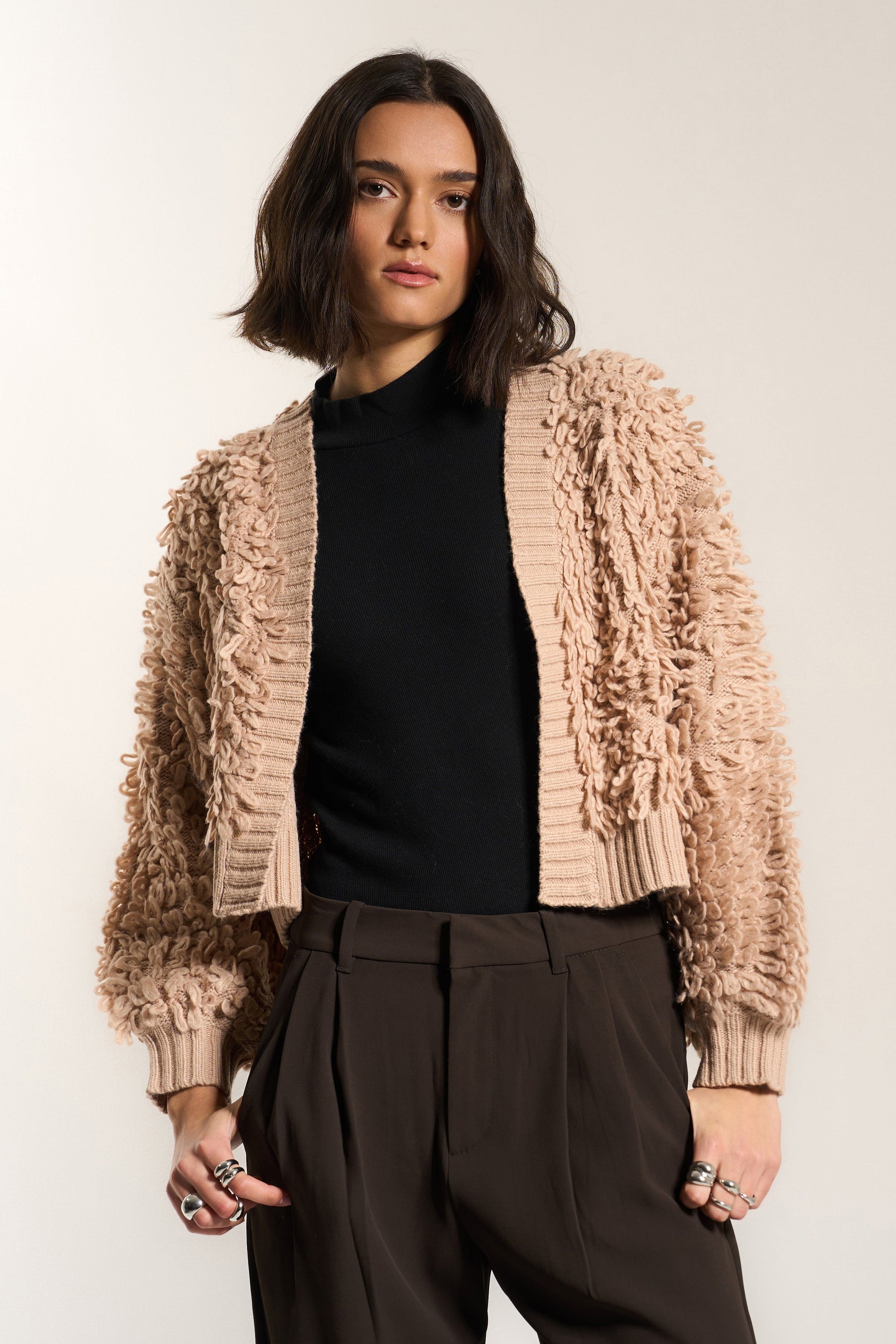 Callahan Knitwear - Amara Cardi - Raw Umber -