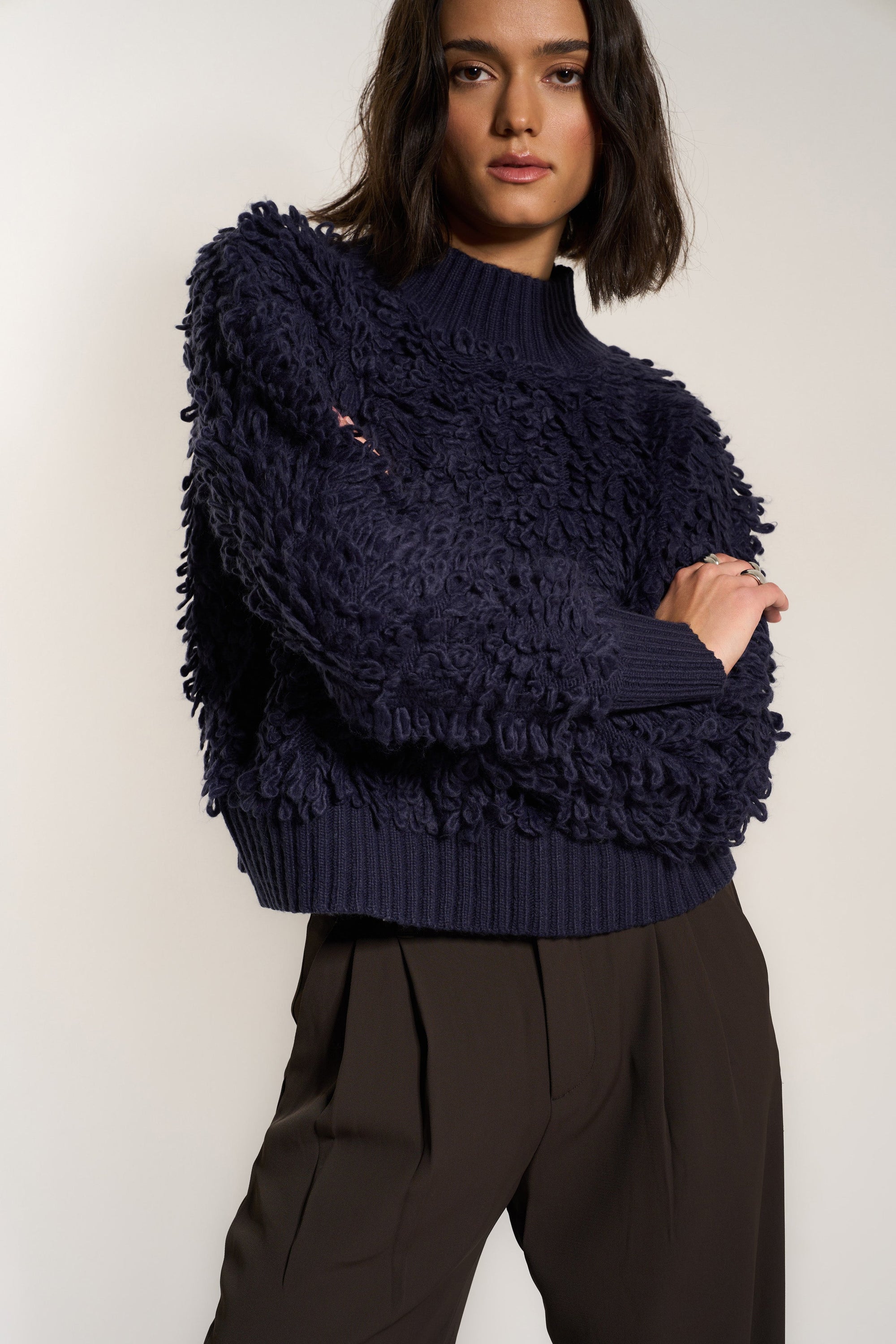 Callahan Knitwear - Amara Turtleneck - Navy -