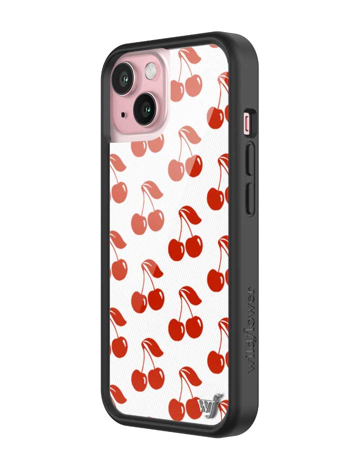 Wildflower iPhone case 15 American Cherries Red Cute