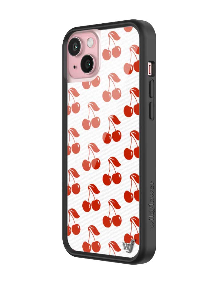 Wildflower iPhone case 15 Plus American Cherries Red Cute