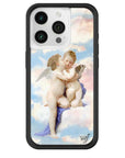 wildflower iphone case 15 pro angels blue white