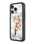 wildflower iphone case 15 pro angels blue white