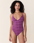 Andie Swim - The Lanikai One Piece - Classic Crocus Plaid -