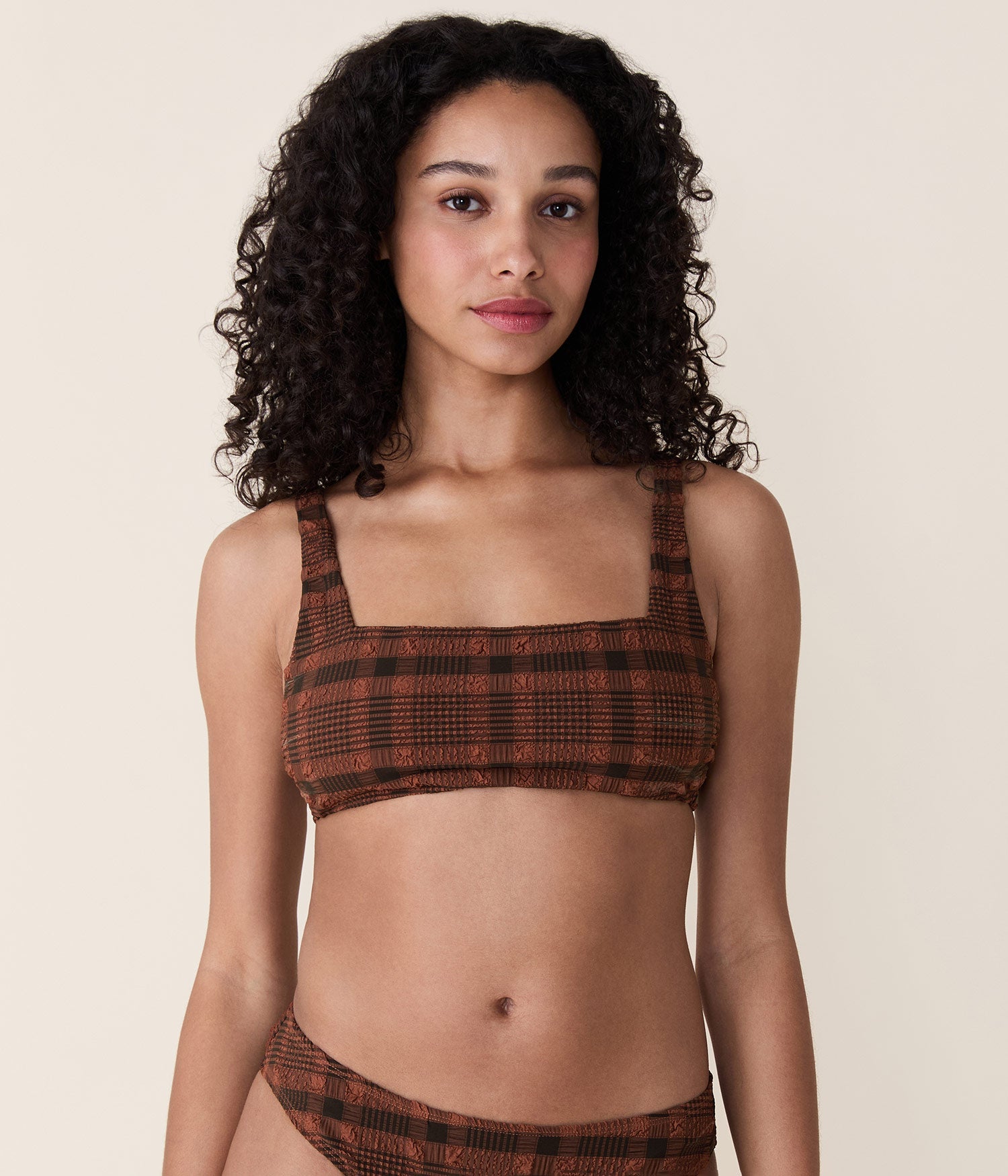 Andie Swim - The Rye Bikini Top - Plaid - Sierra Plaid -