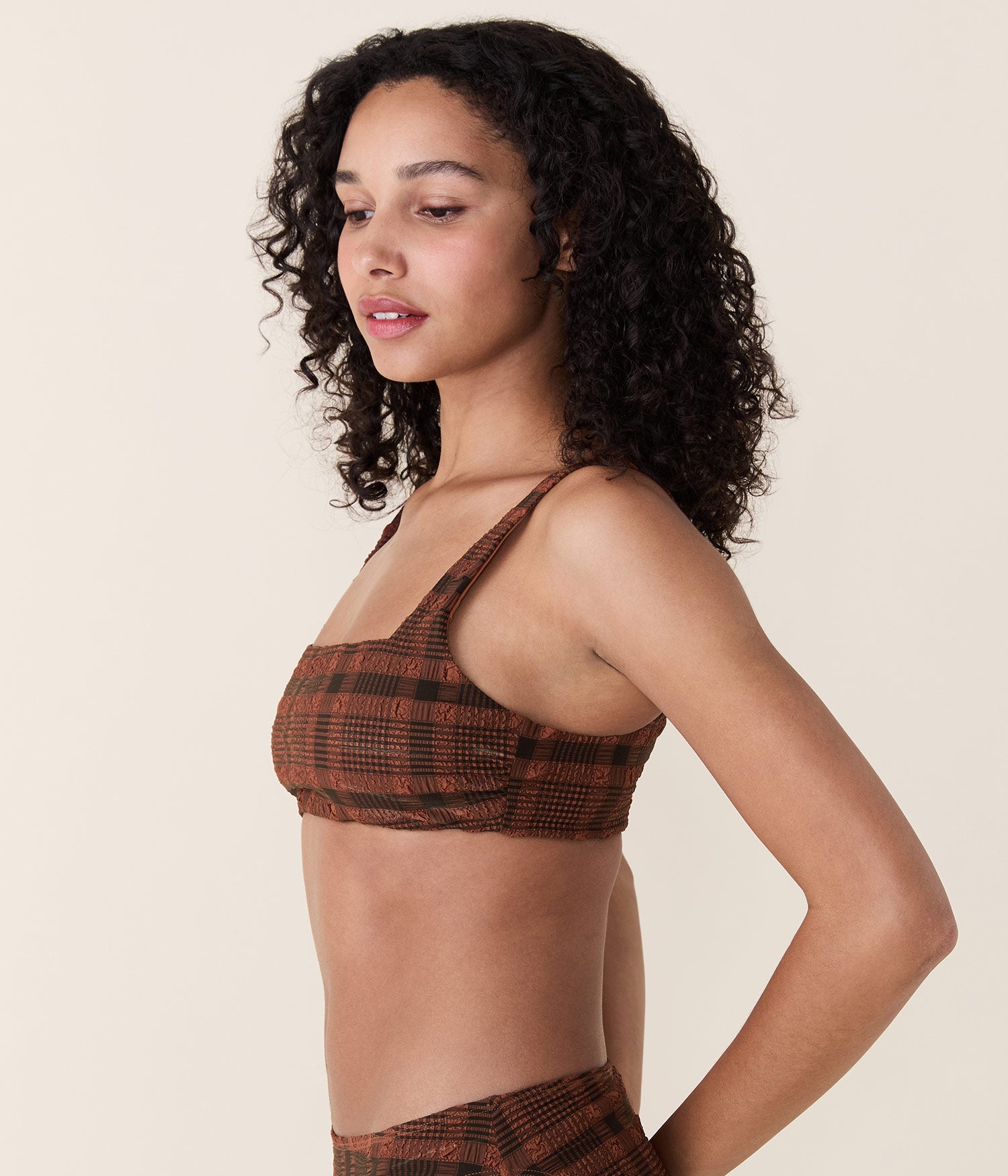 Andie Swim - The Rye Bikini Top - Plaid - Sierra Plaid -
