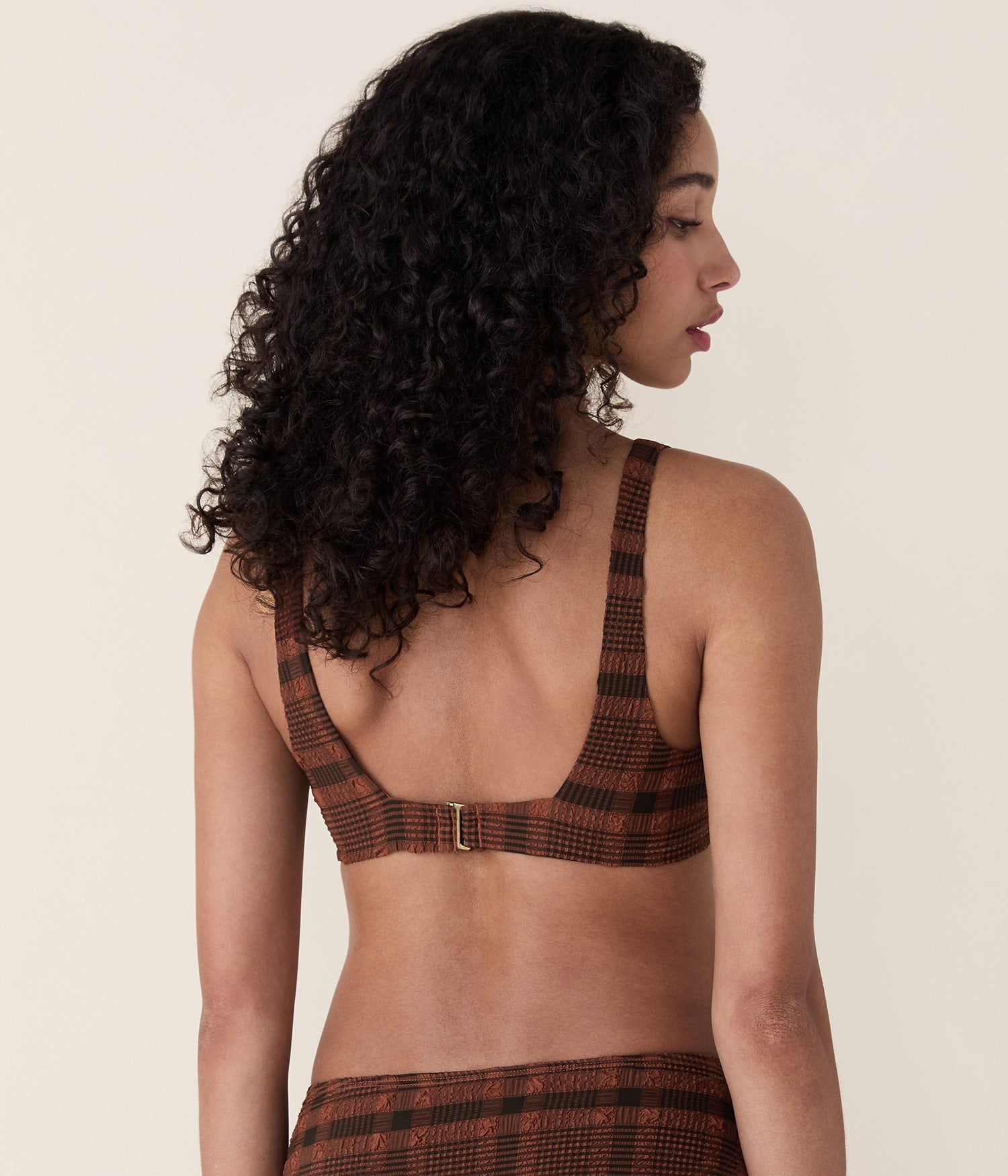 Andie Swim - The Rye Bikini Top - Plaid - Sierra Plaid -