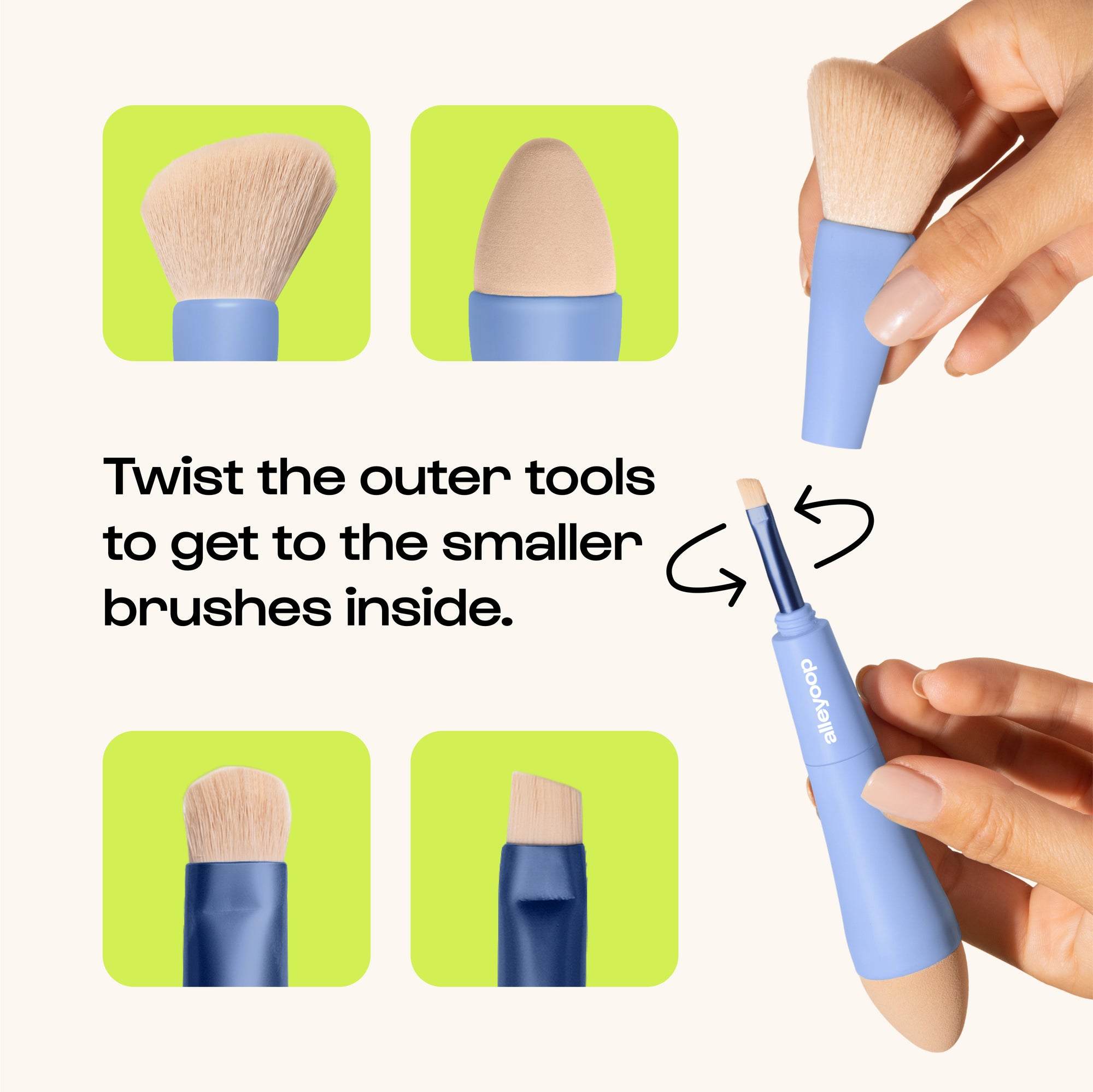 Alleyoop - Multi-Tasker Makeup Brush -