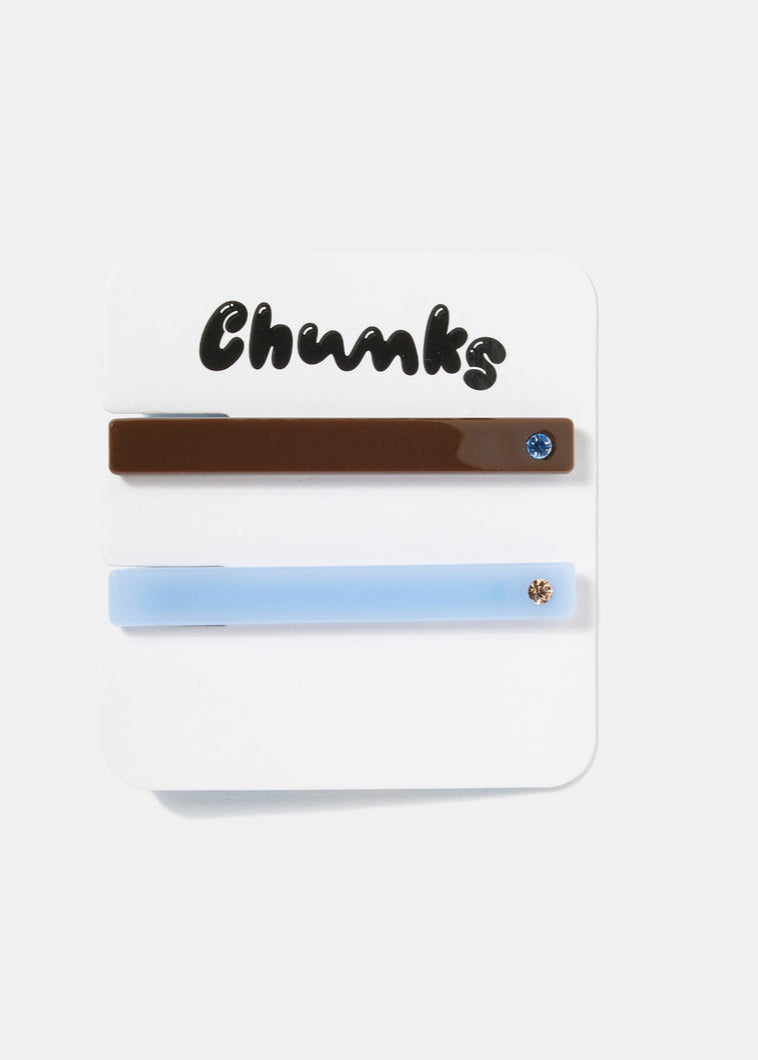 Chunks - Allie Clips - Chocolate + Periwinkle -