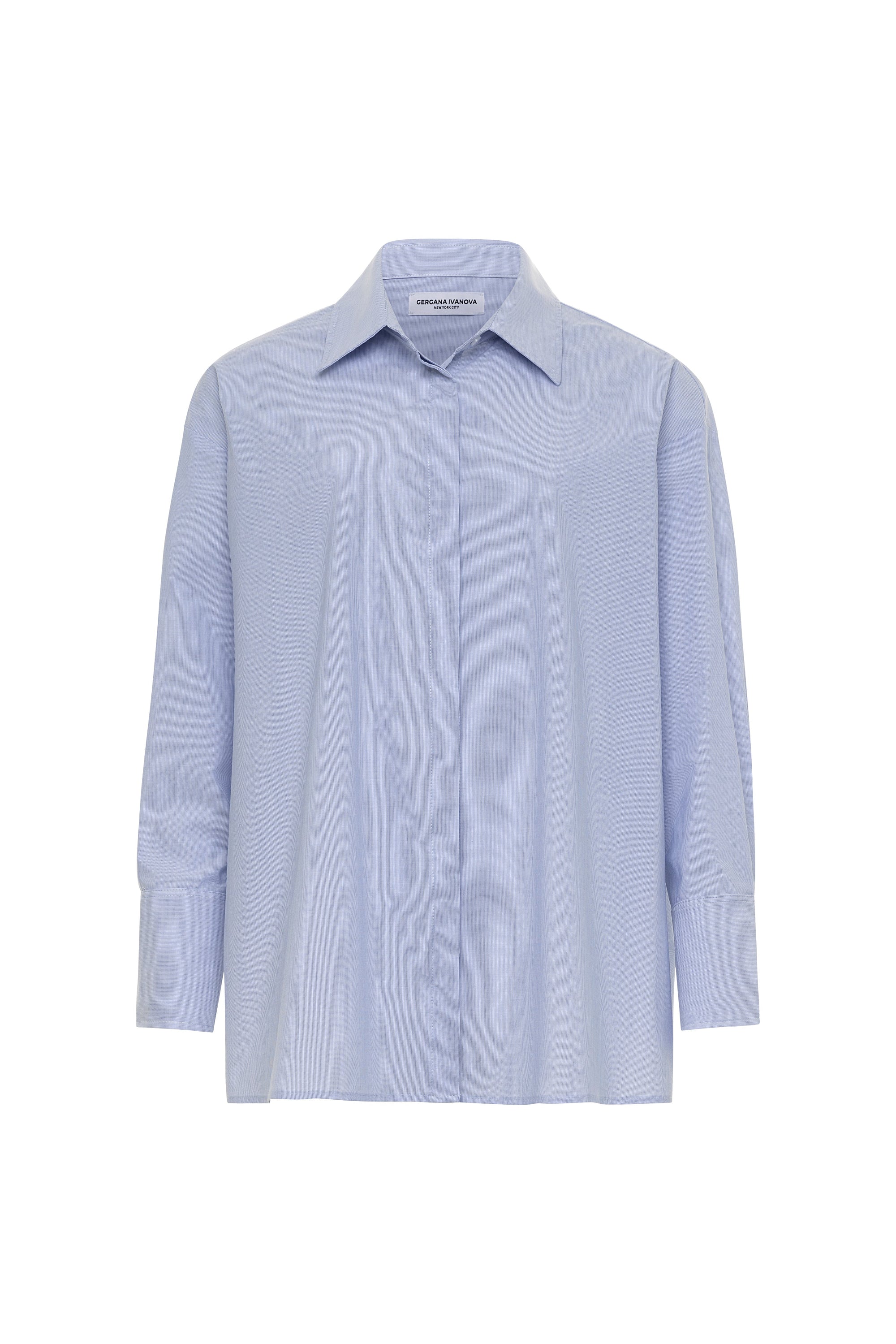 Gergana Ivanova - Amber Shirt White Blue Stripe -