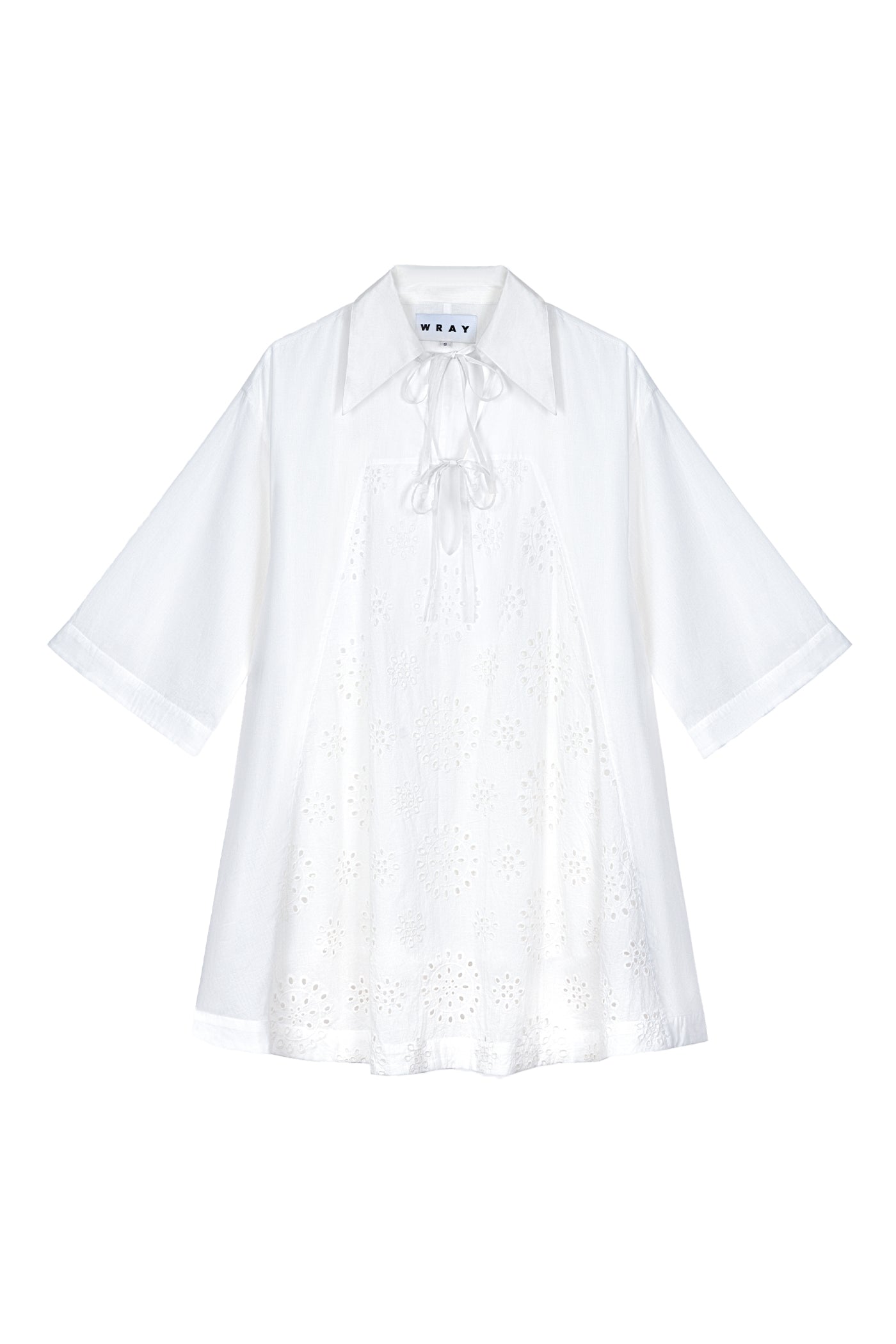 WRAY - Apron Dress - Salt Eyelet -