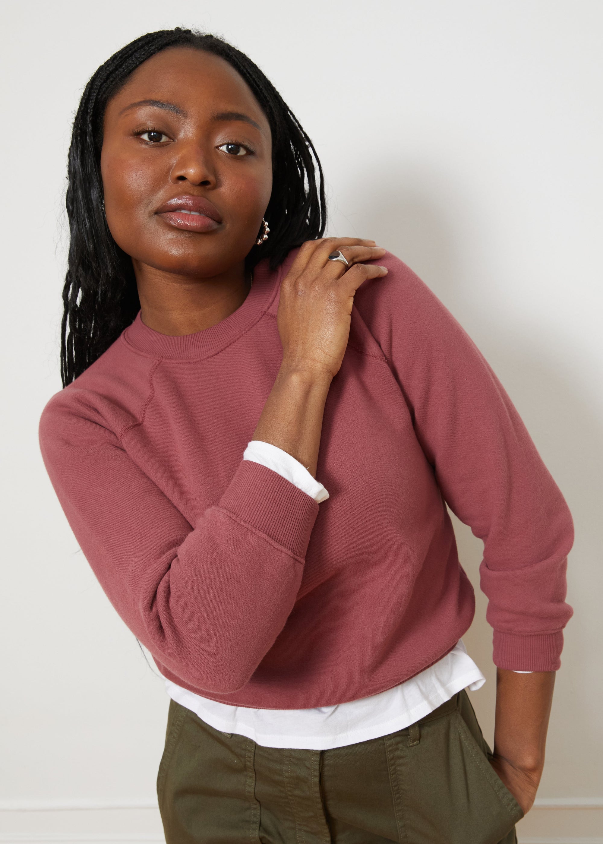 Loup - Nico Crew Neck Sweatshirt - Auburn -