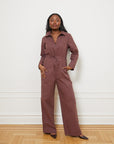 Spencer Cargo Zip Jumpsuit - Auburn