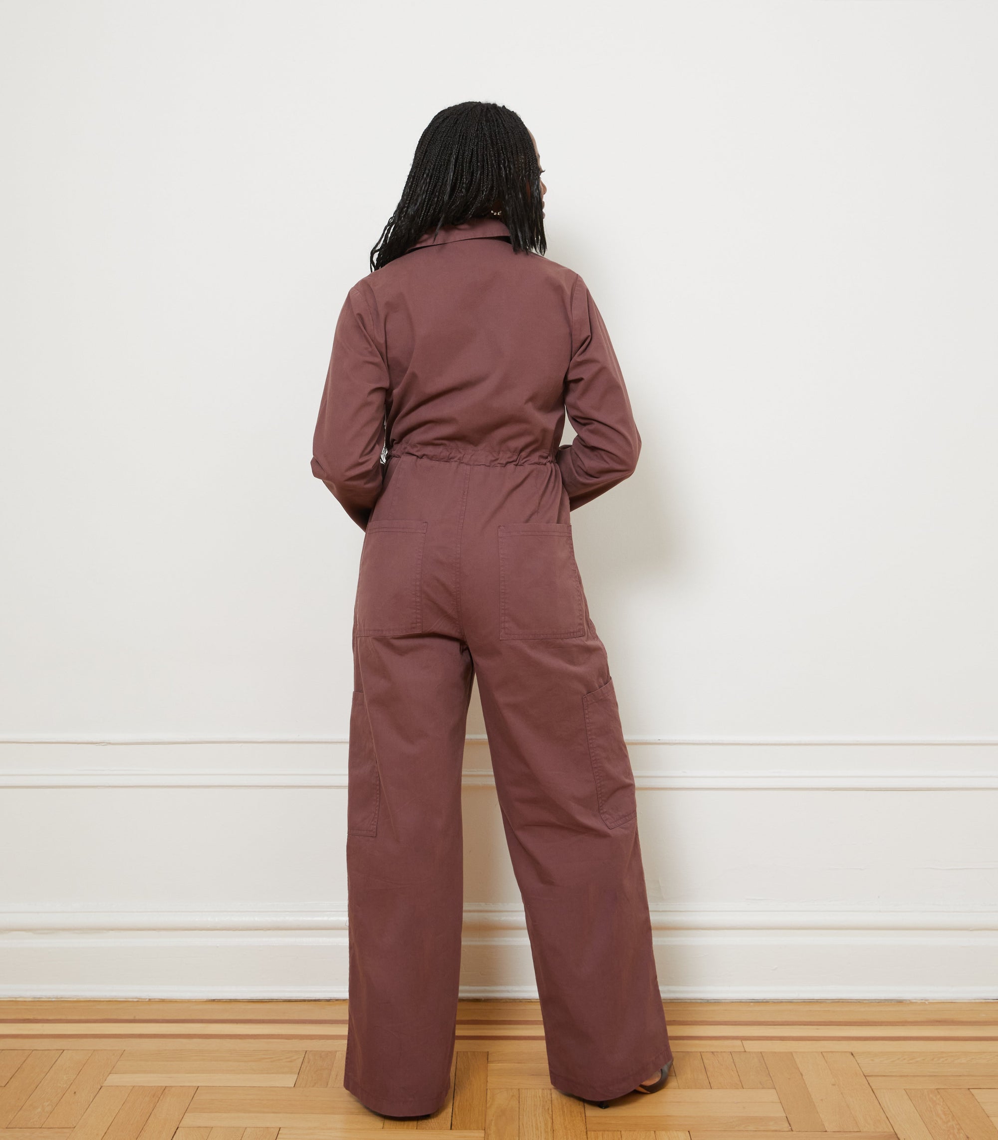 Loup - Spencer Cargo Zip Jumpsuit - Auburn -