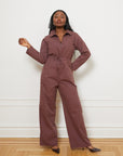Spencer Cargo Zip Jumpsuit - Auburn