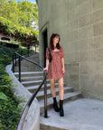 Whimsy & Row - Dena Dress in Rhubarb Floral -