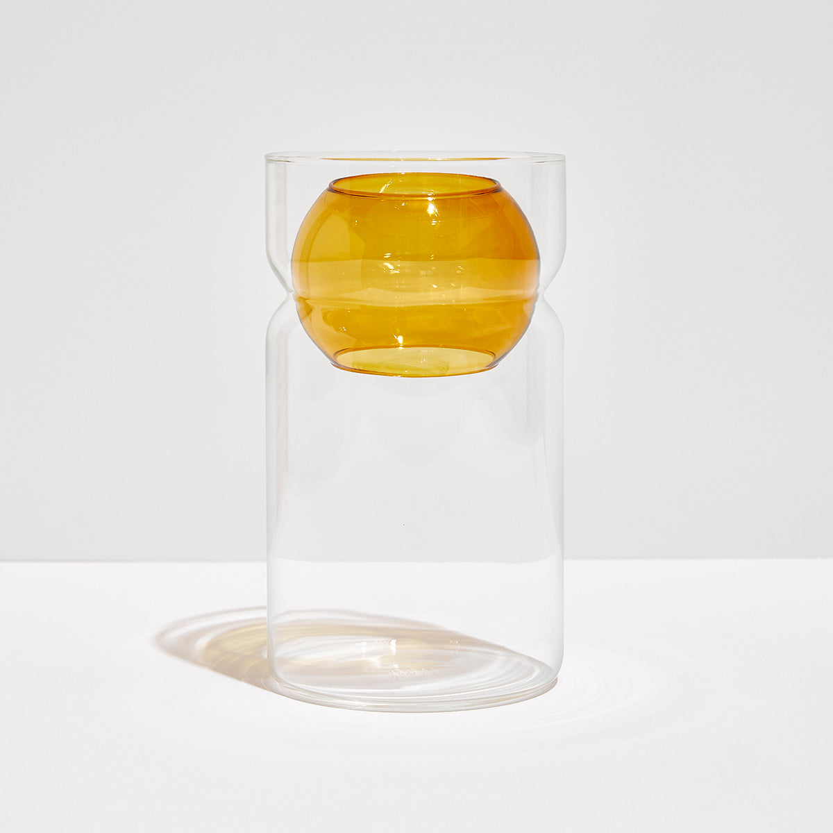 Fazeek - Balance Vase - Clear & Amber -