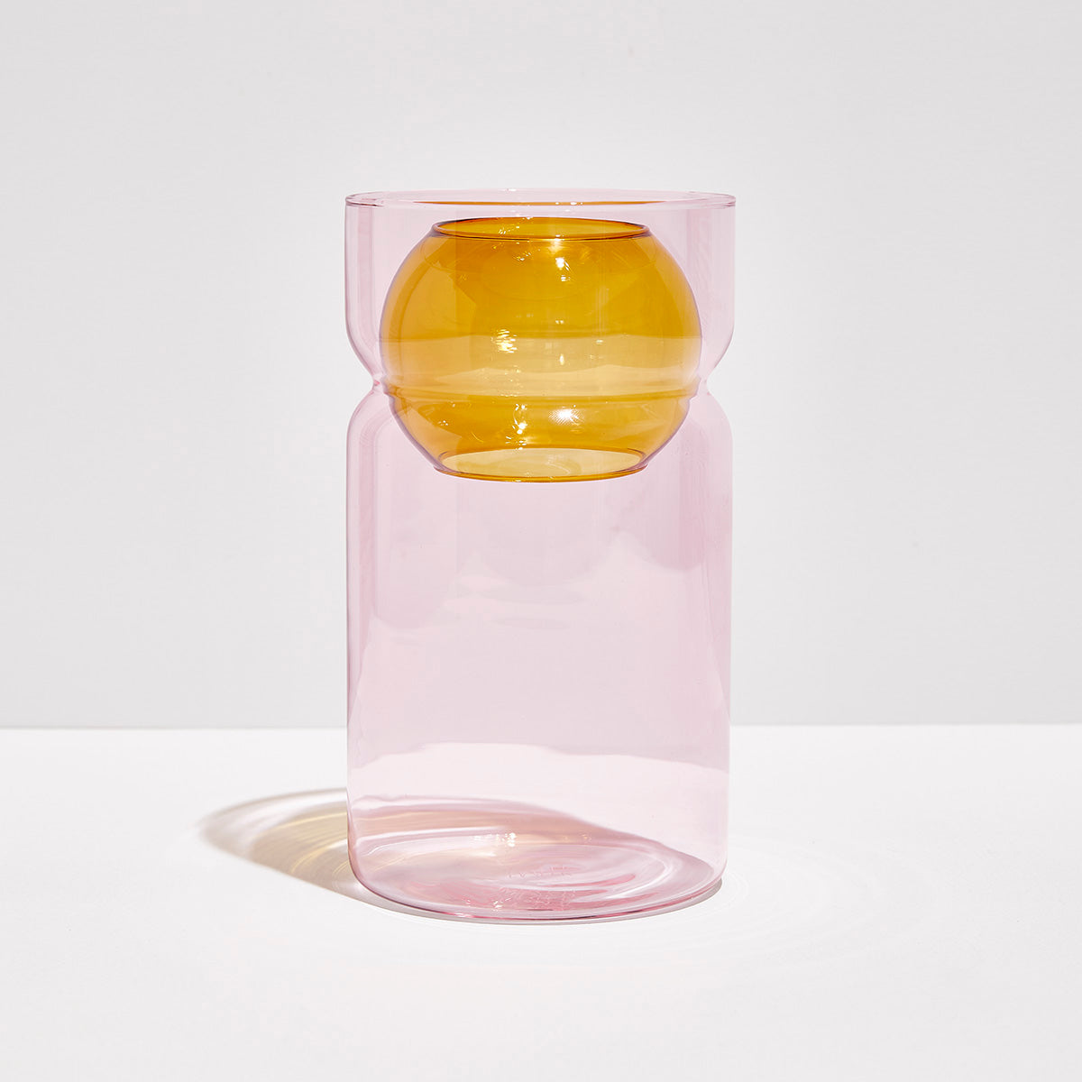 Fazeek - Balance Vase - Pink & Amber -