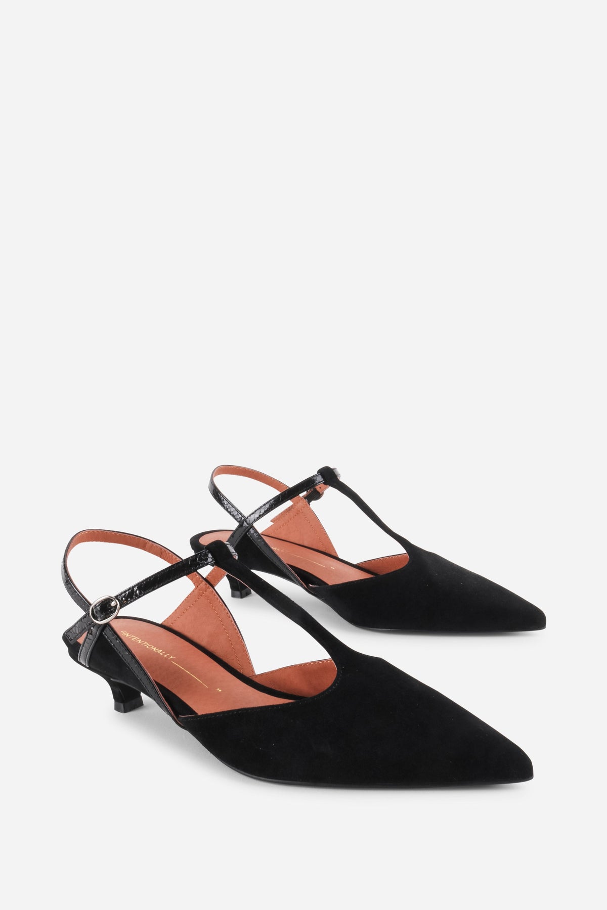 Intentionally Blank - Bbgirl Kitten Heel Pump - BLACK SUEDE