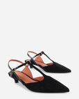 Intentionally Blank - Bbgirl Kitten Heel Pump - BLACK SUEDE