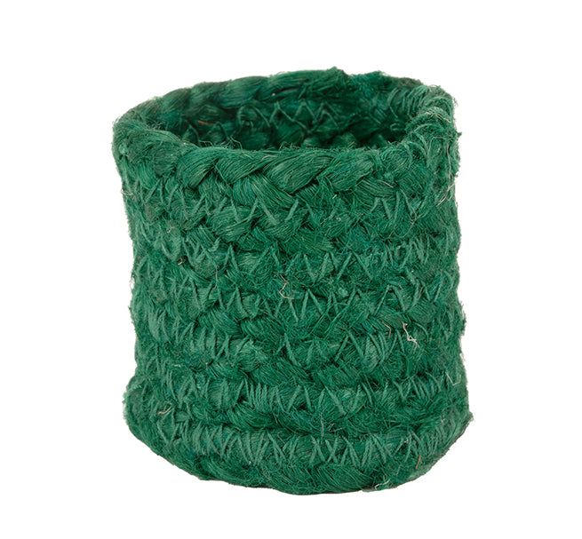 British Colour Standard - Jute Silky Napkin Ring - Jade, Set of 4 -