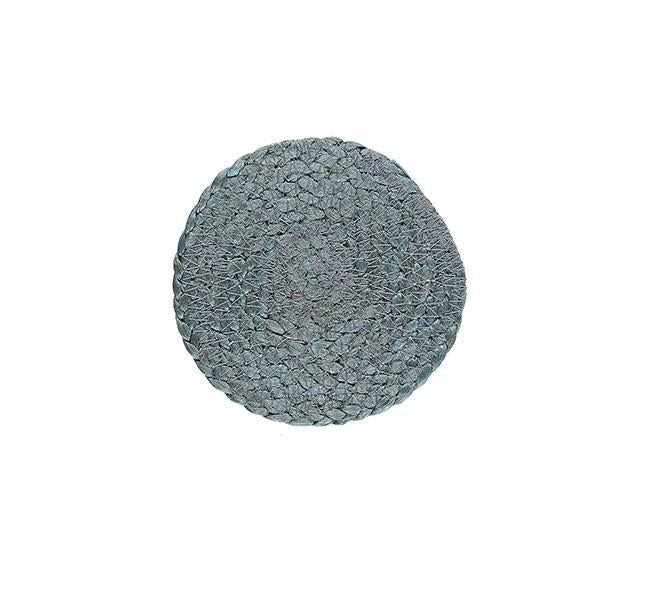 British Colour Standard - Woven Silky Jute Coaster - Moonstone Grey, Set of 4 -