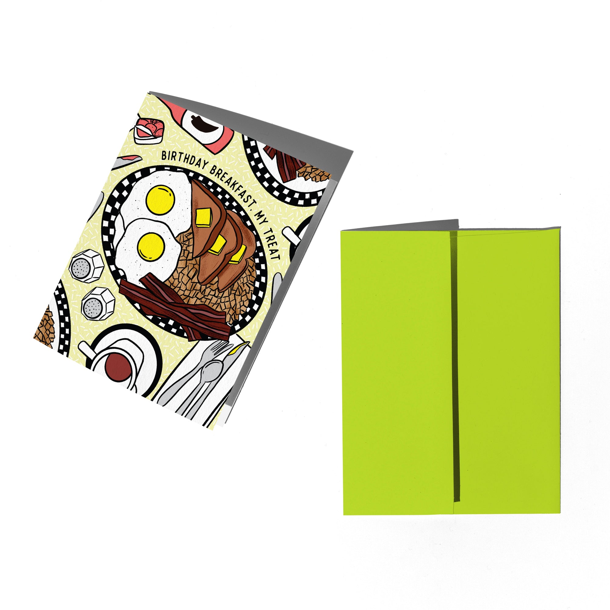 BOSS DOTTY PAPER Co. - Diner Breakfast Birthday Card -