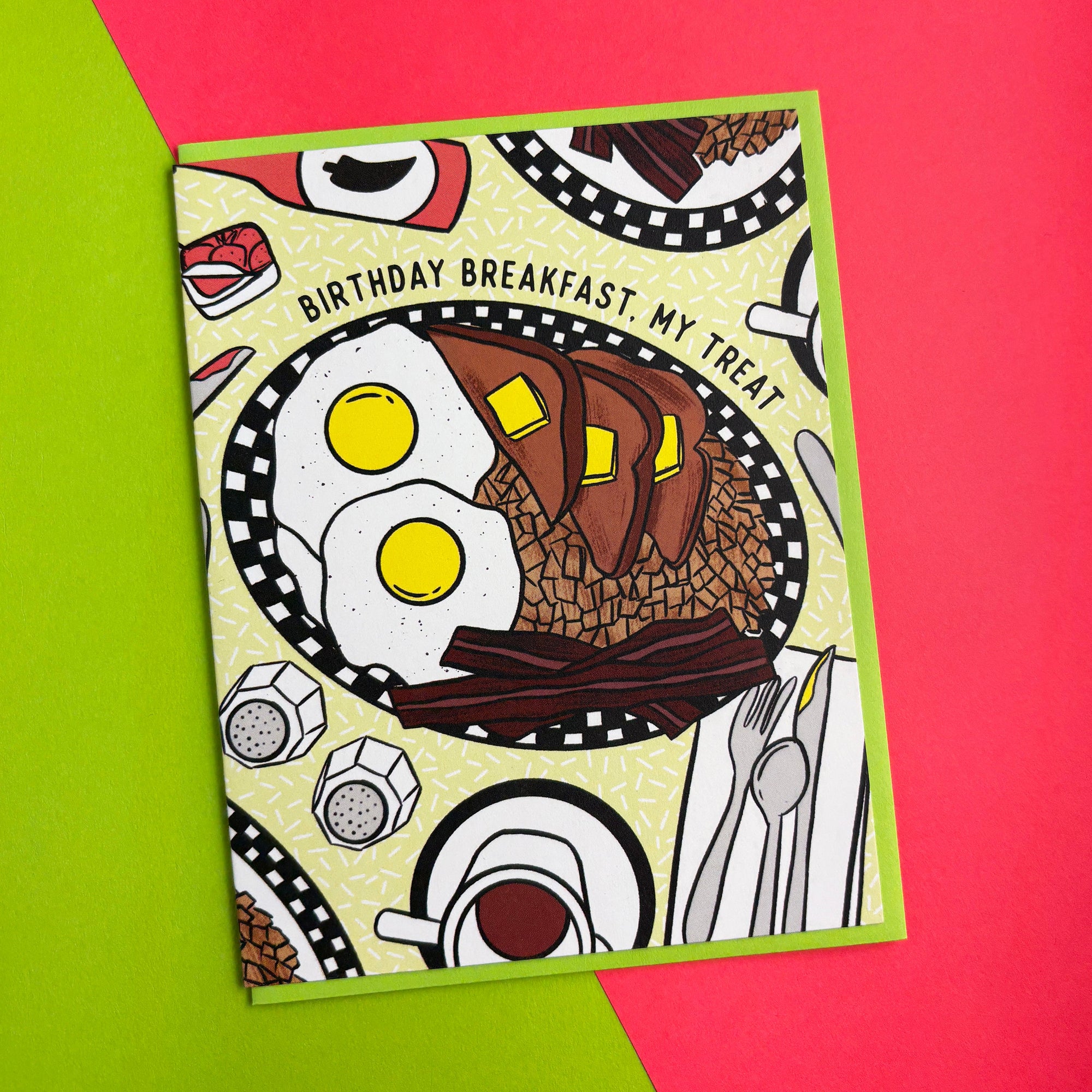 BOSS DOTTY PAPER Co. - Diner Breakfast Birthday Card -