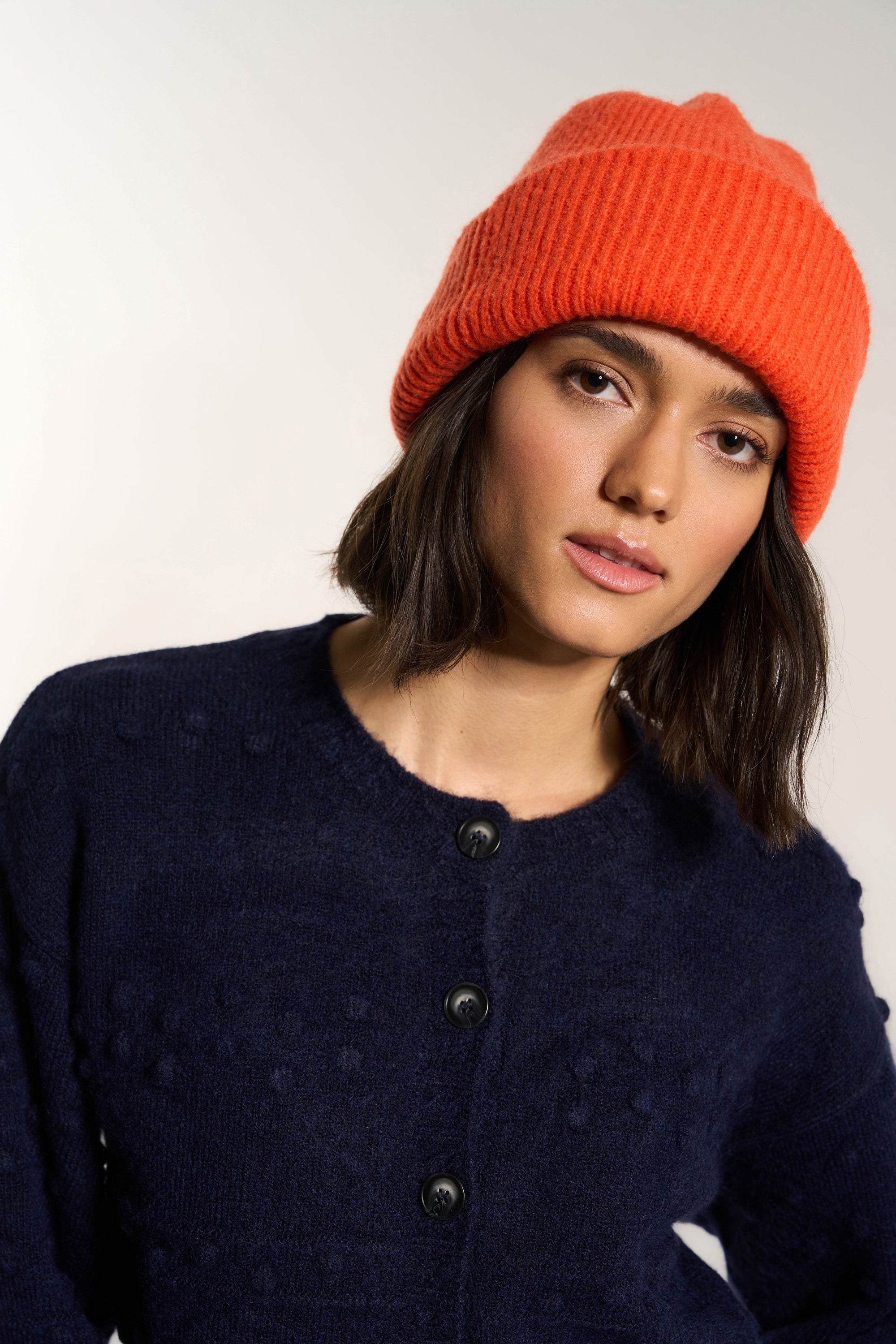 Callahan Knitwear - Beanie - Red Orange -