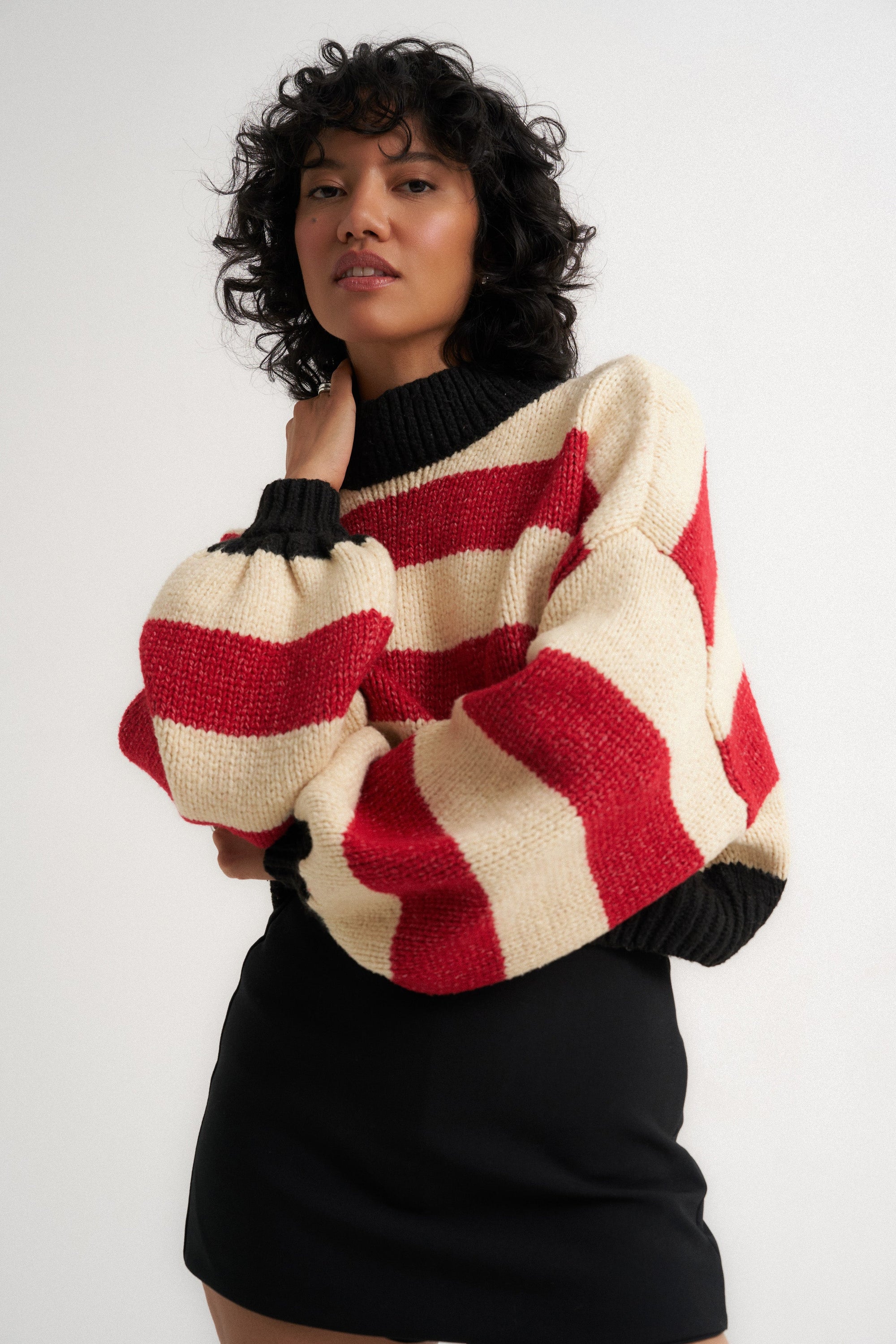 Callahan Knitwear - Bellamy Crop Pullover - Multi -